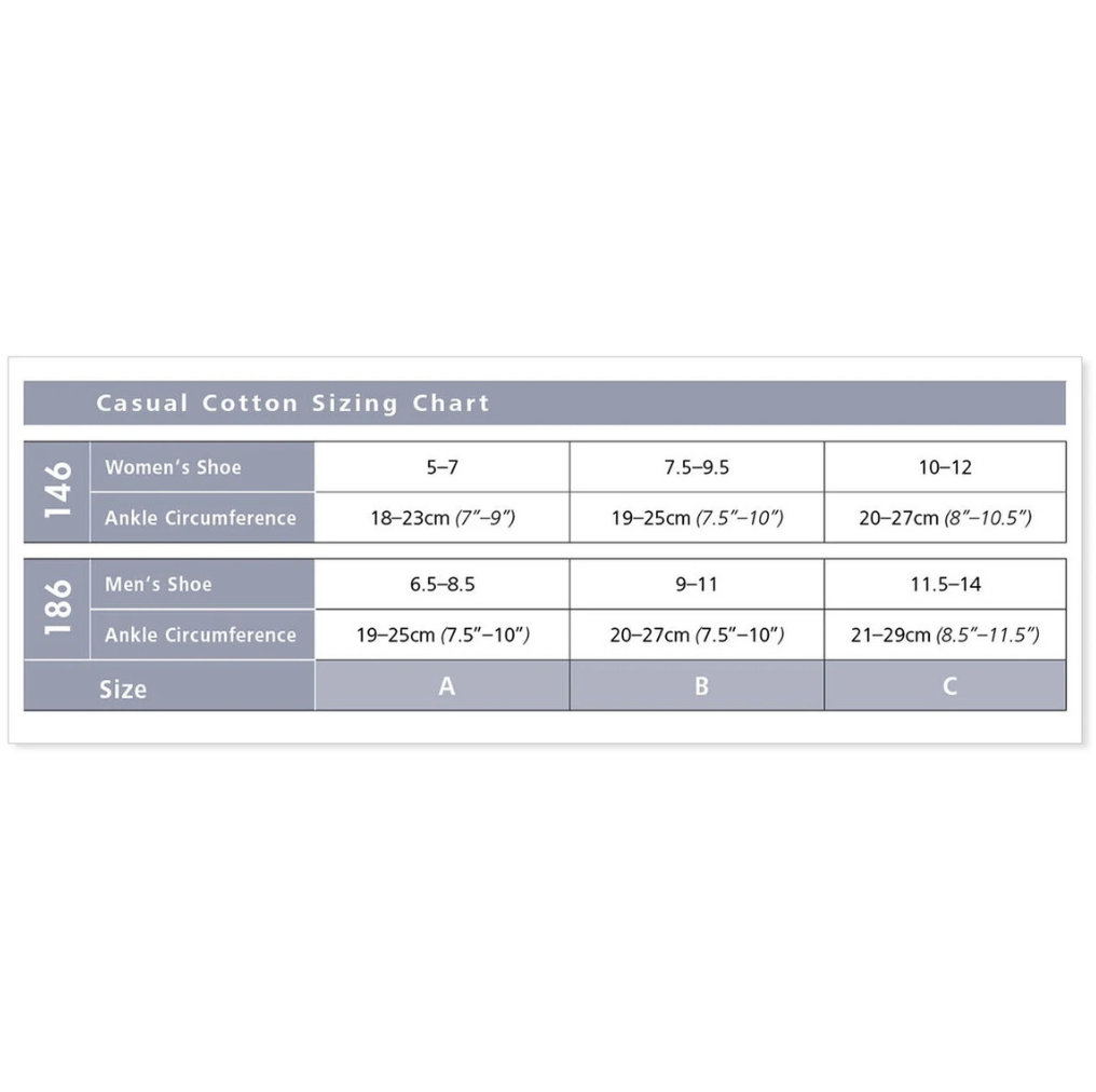 Casual Cotton, Men & Women, 15-20mmHg