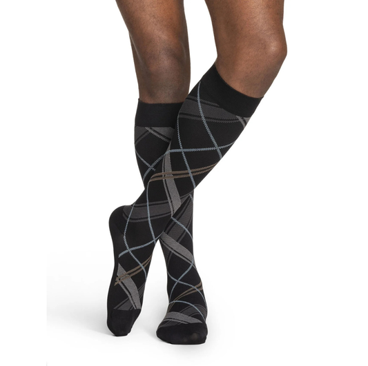 Microfiber Patterns, Men, 20-30mmHg